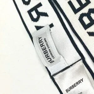 BURBERRY logo headband accessories hair band Nylon Black/White BURBERRY logo headband accessories hair band Nylon Black  main image 2